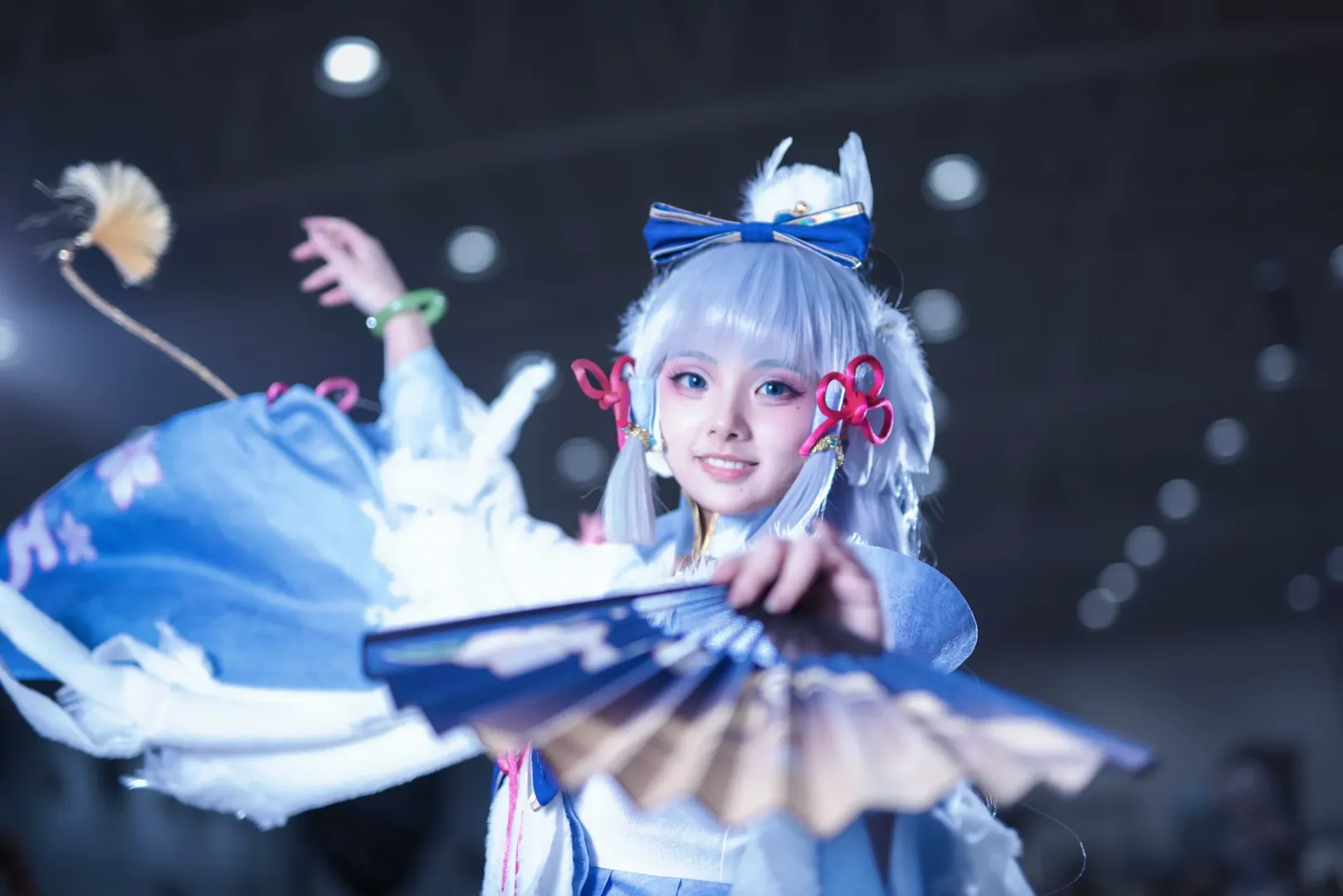 【神里绫华cos】原神白鹭公主的扇舞漫展分享 - 第 6 张