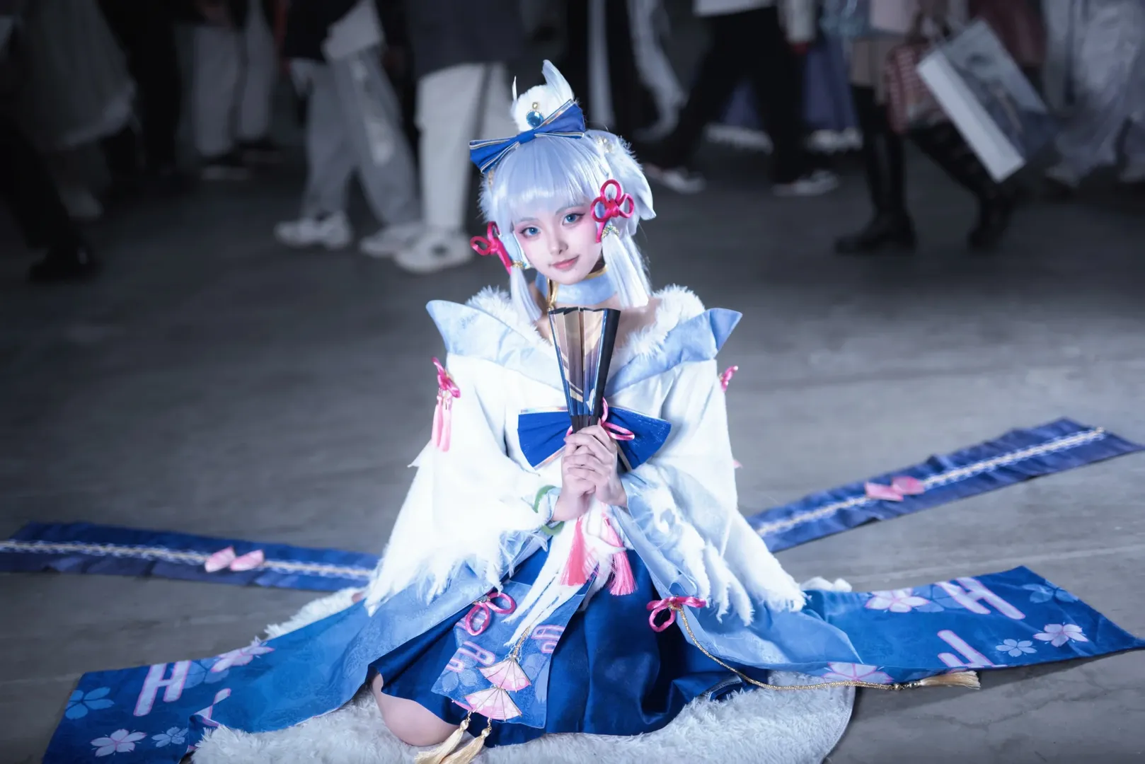 【神里绫华cos】原神白鹭公主的扇舞漫展分享 - 第 7 张