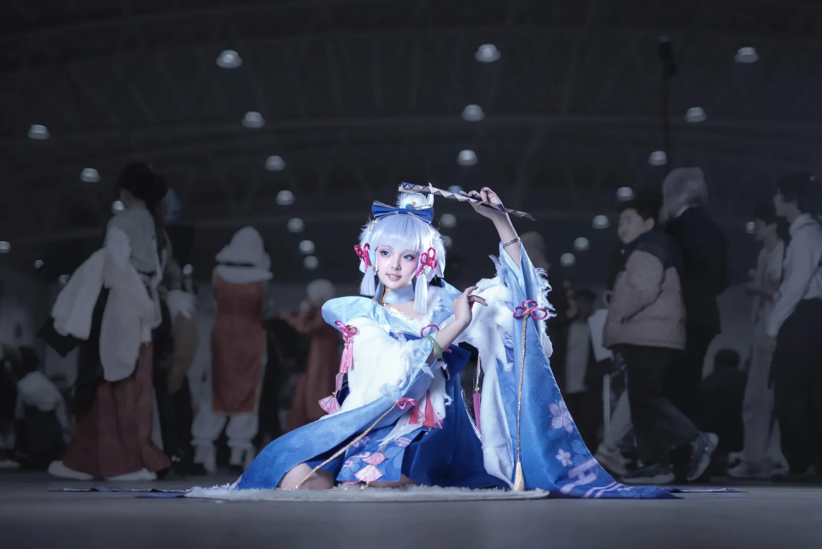 【神里绫华cos】原神白鹭公主的扇舞漫展分享 - 第 8 张