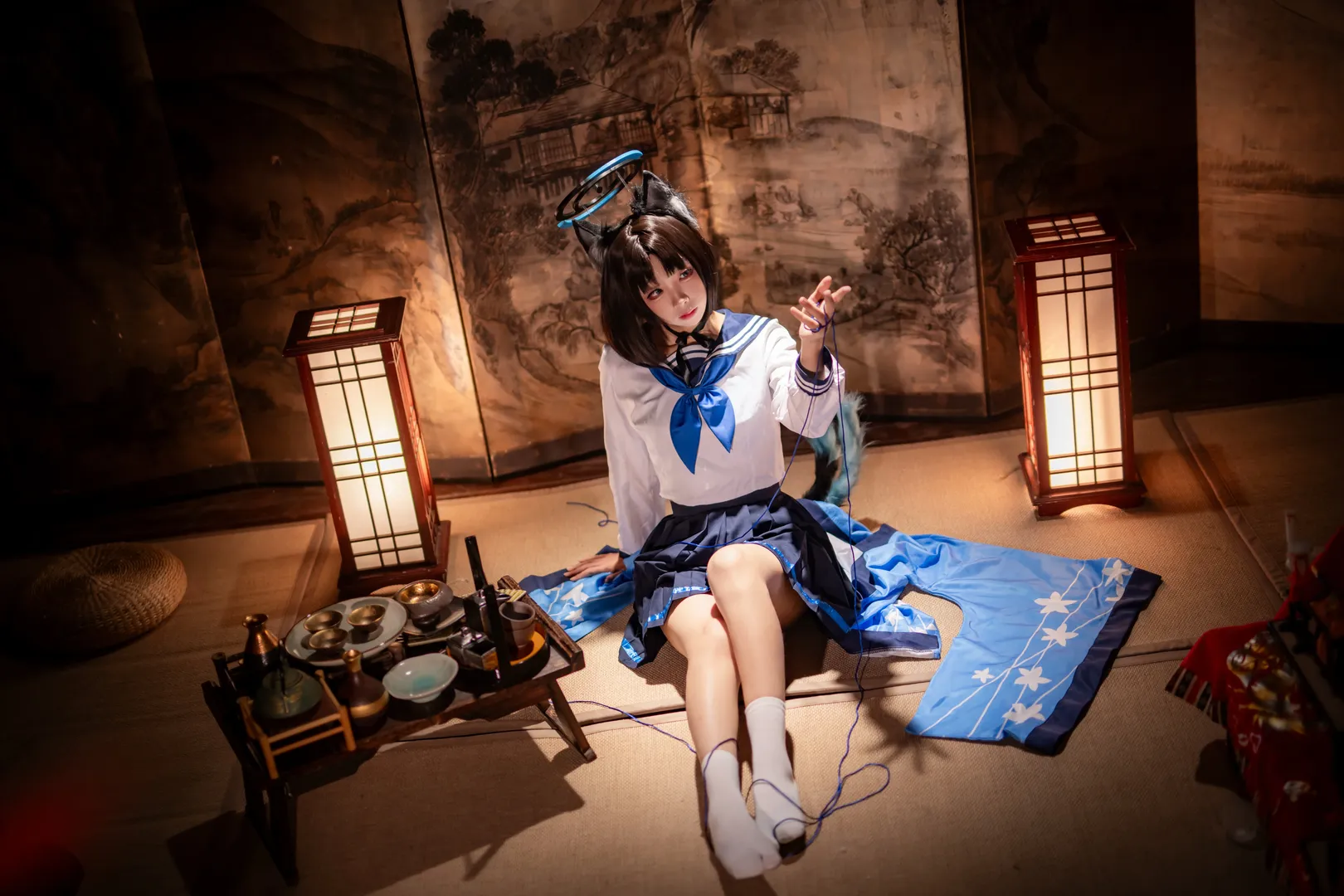 【桔梗cos】蔚蓝档案里的猫系少女 - 第 7 张
