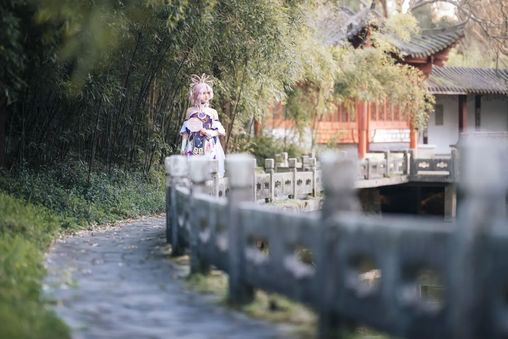 【符玄cos】崩坏星穹铁道，竹林古建间的仙侠气 - 第 3 张
