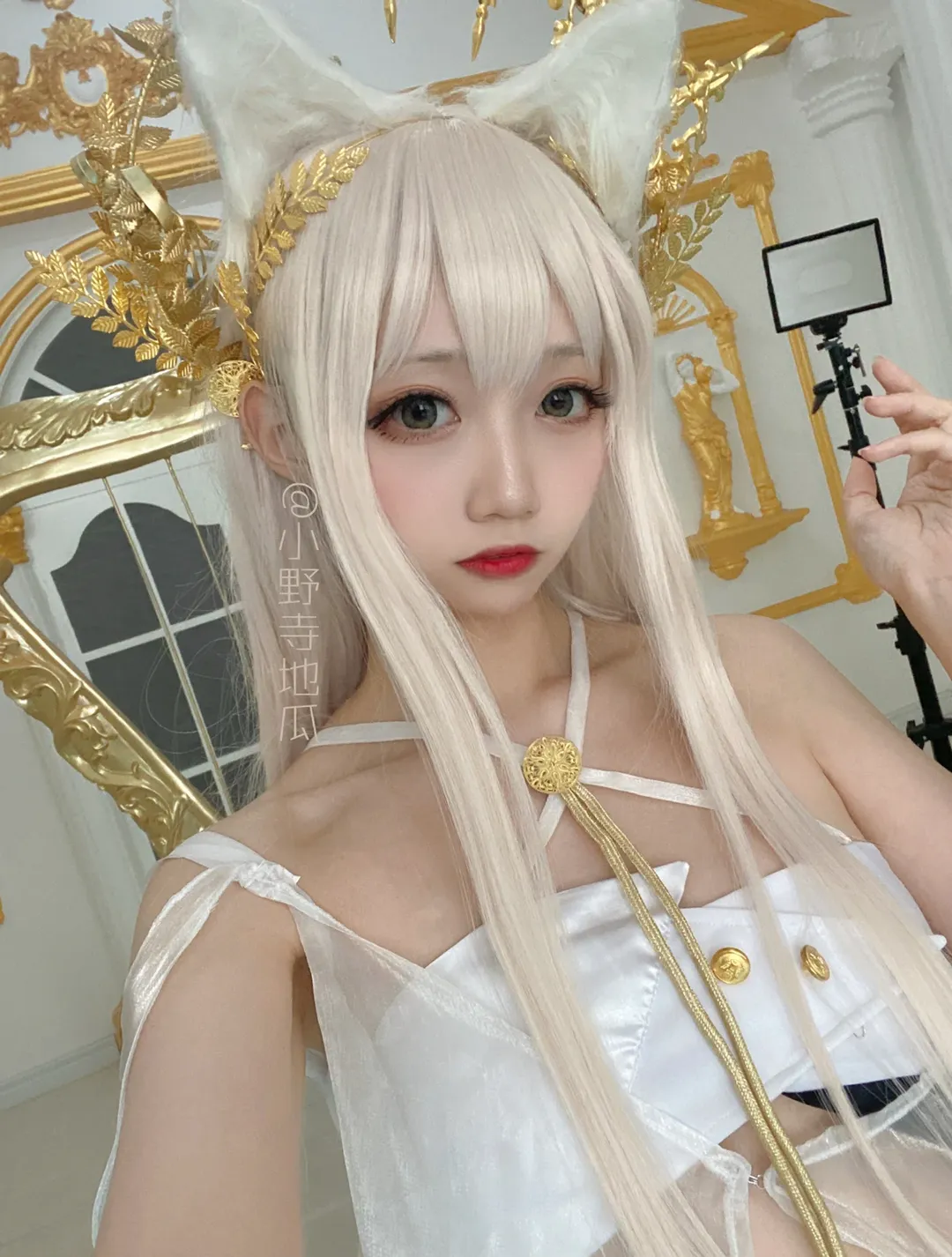 【プラチナコスプレ】『アークナイツ』プラチナ、輝く陽光と朝露の下の思い出 - 1 枚目