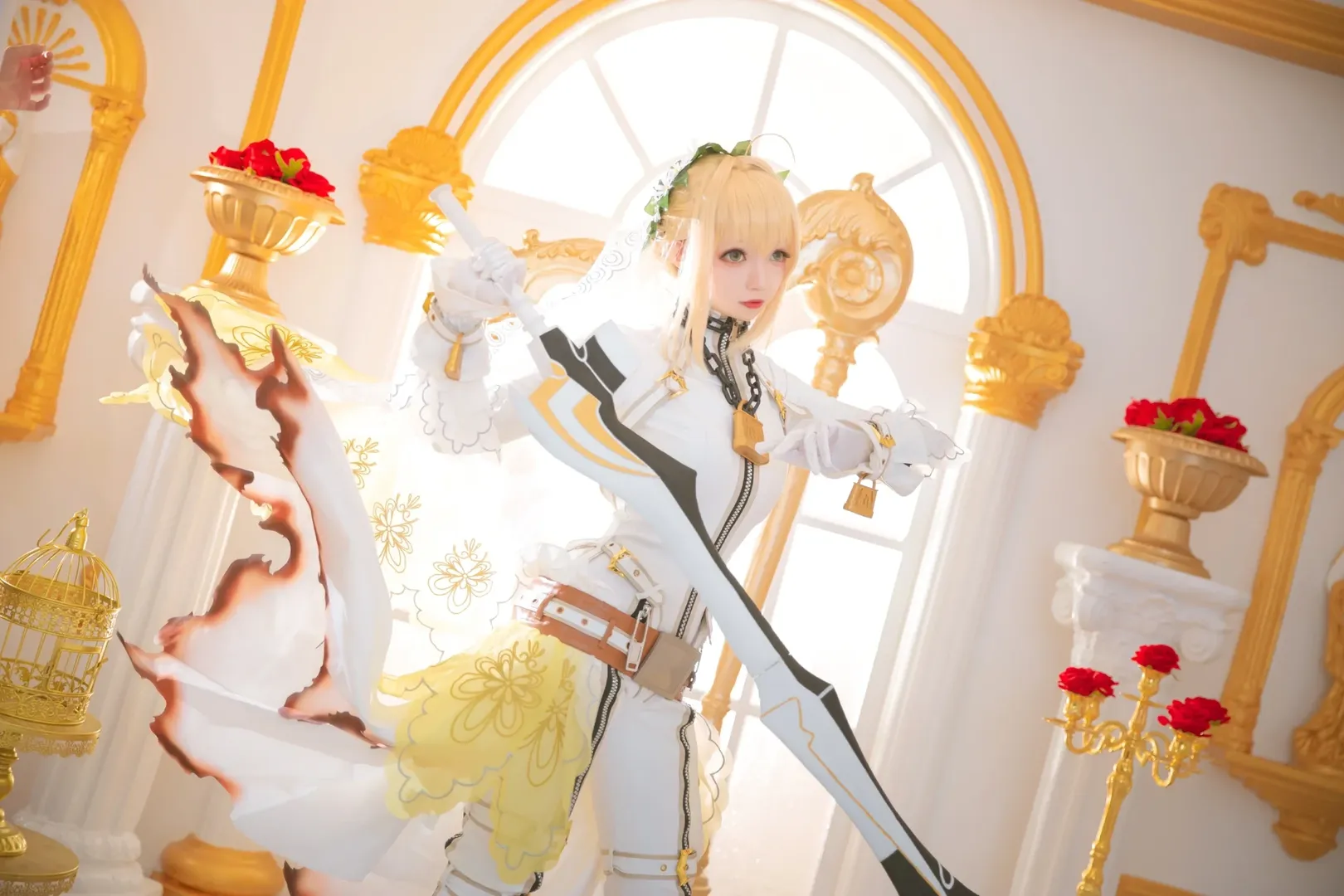 【尼祿花嫁cos】FGO華麗宮殿的白色薔薇