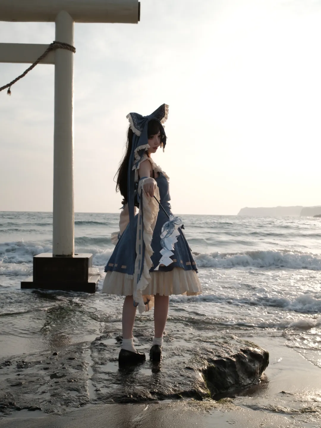 【博丽灵梦cos】东方project，单程100km的海边鸟居之旅