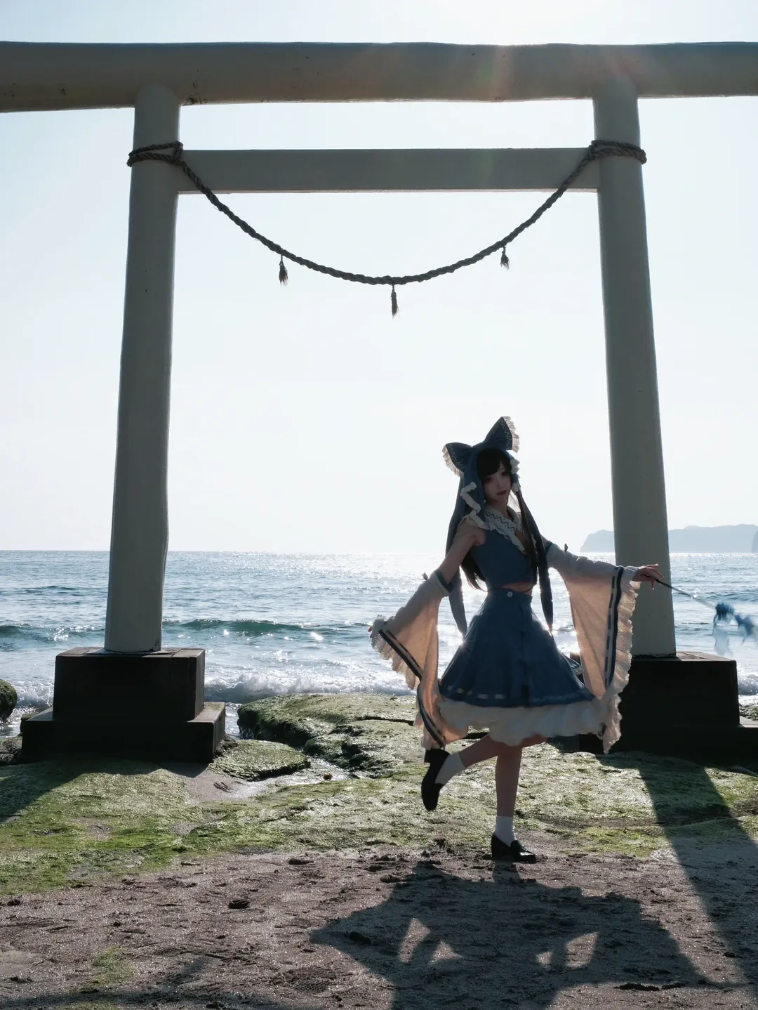 【博麗靈夢cos】東方project，單程100km的海邊鳥居之旅 - 第 5 張