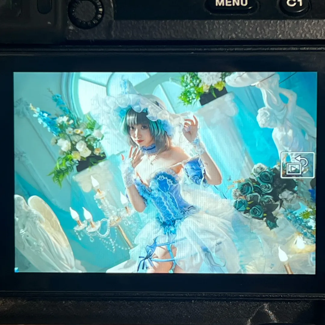 【柴郡废稿cos】碧蓝航线里的冰蓝幻影，复古轻纱与蕾丝的碰撞 - 第 3 张