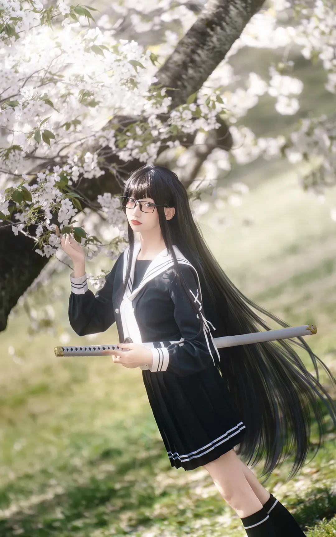 【黑姬cos】櫻花樹下持刀少女的拍攝記錄