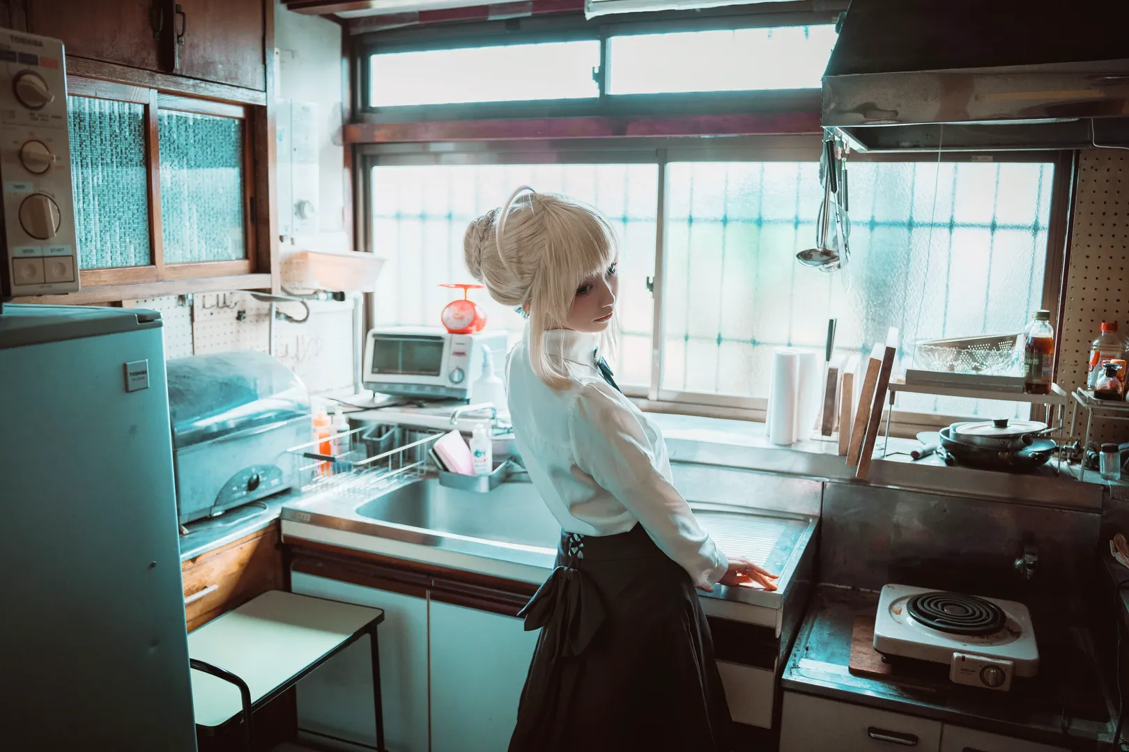 【Saber cos】Fate/stay night卫宫饭的复古氛围感 - 第 1 张