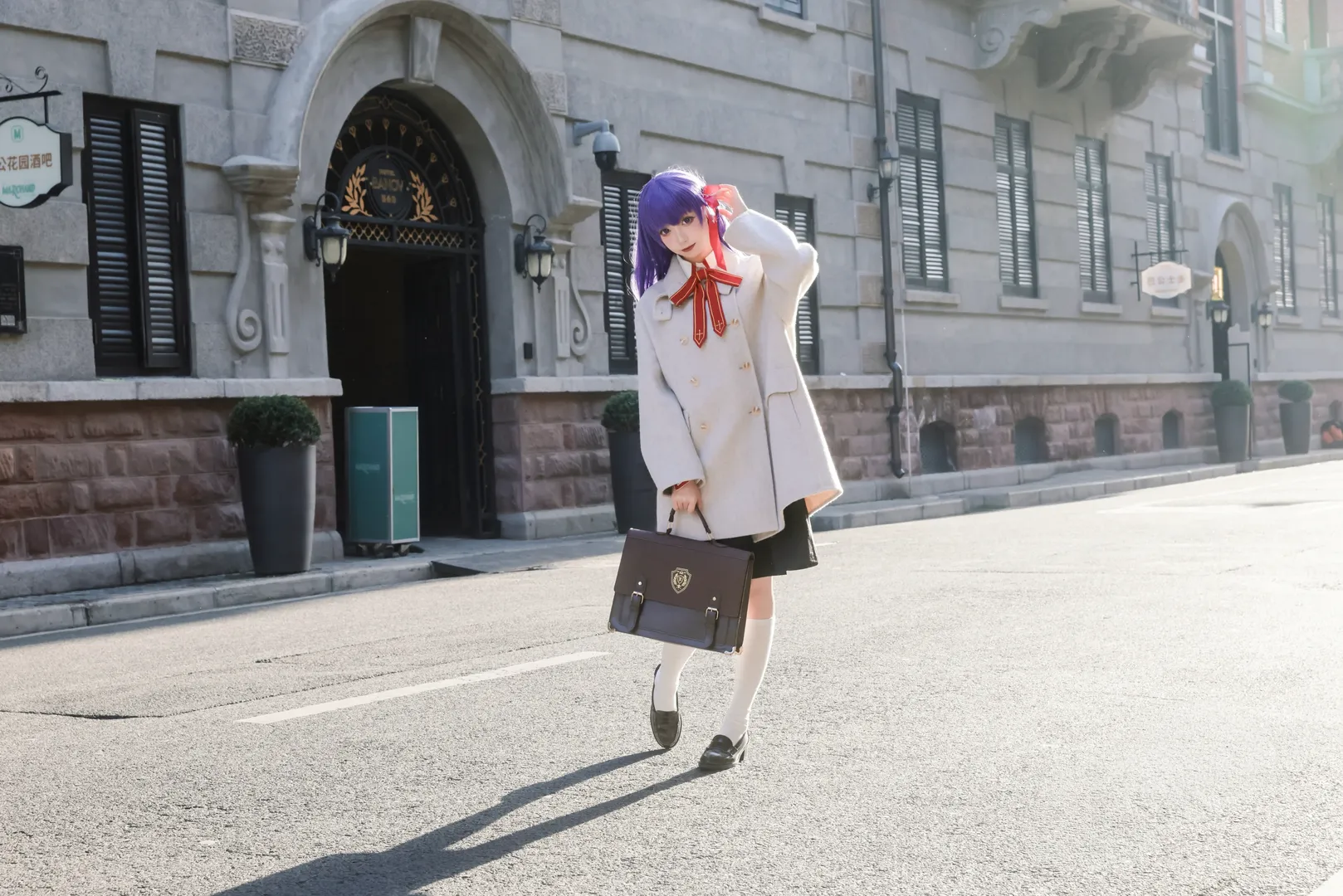 【间桐樱cos】冬日街头的治愈系定格，Fate系列中属于她的静谧时光 - 第 5 张