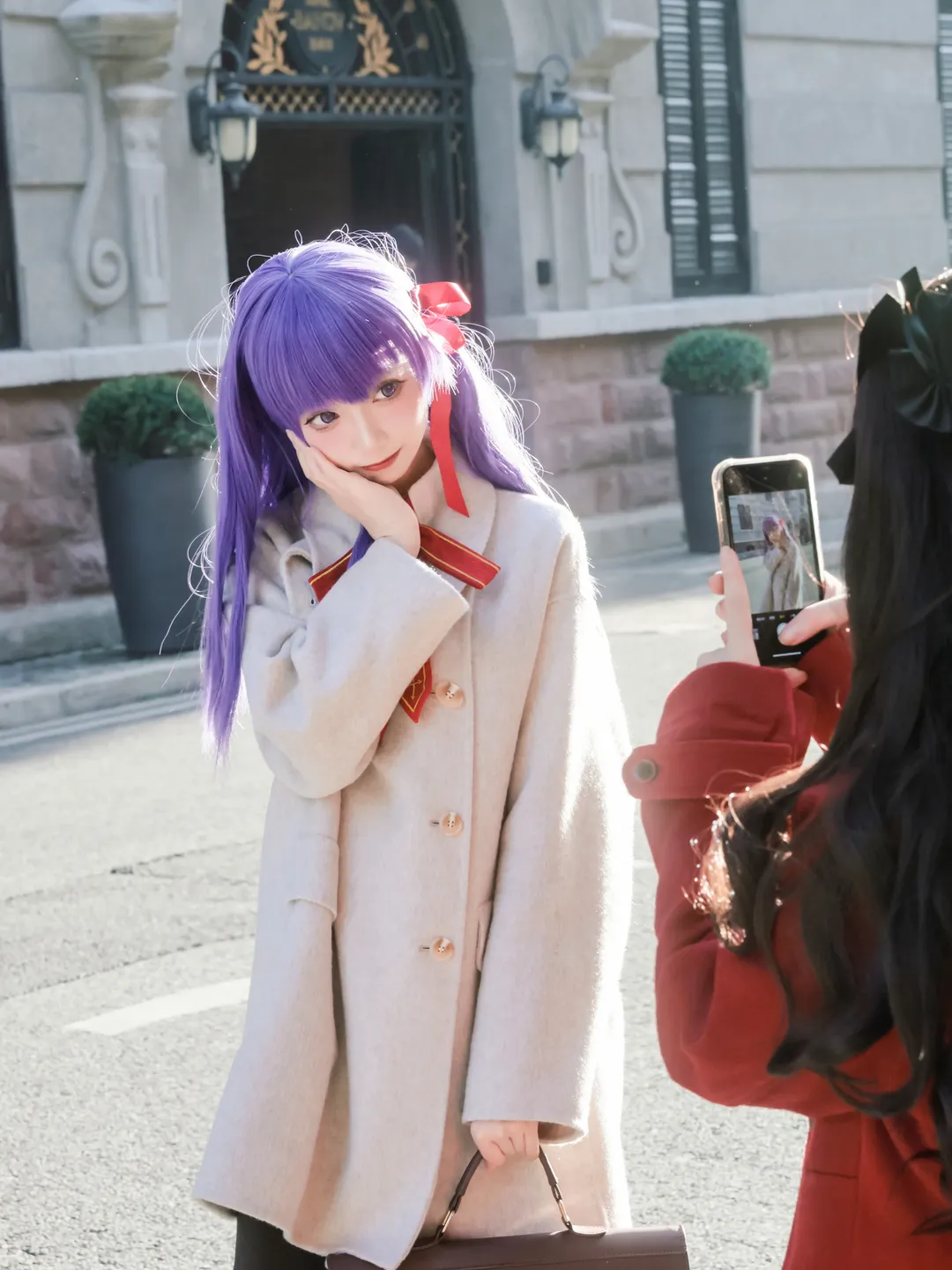 【间桐樱cos】冬日街头的治愈系定格，Fate系列中属于她的静谧时光 - 第 6 张