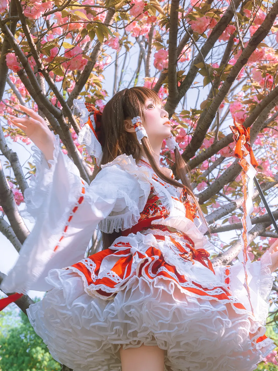 【博丽灵梦cos】春日樱花树下的十万巫女日常