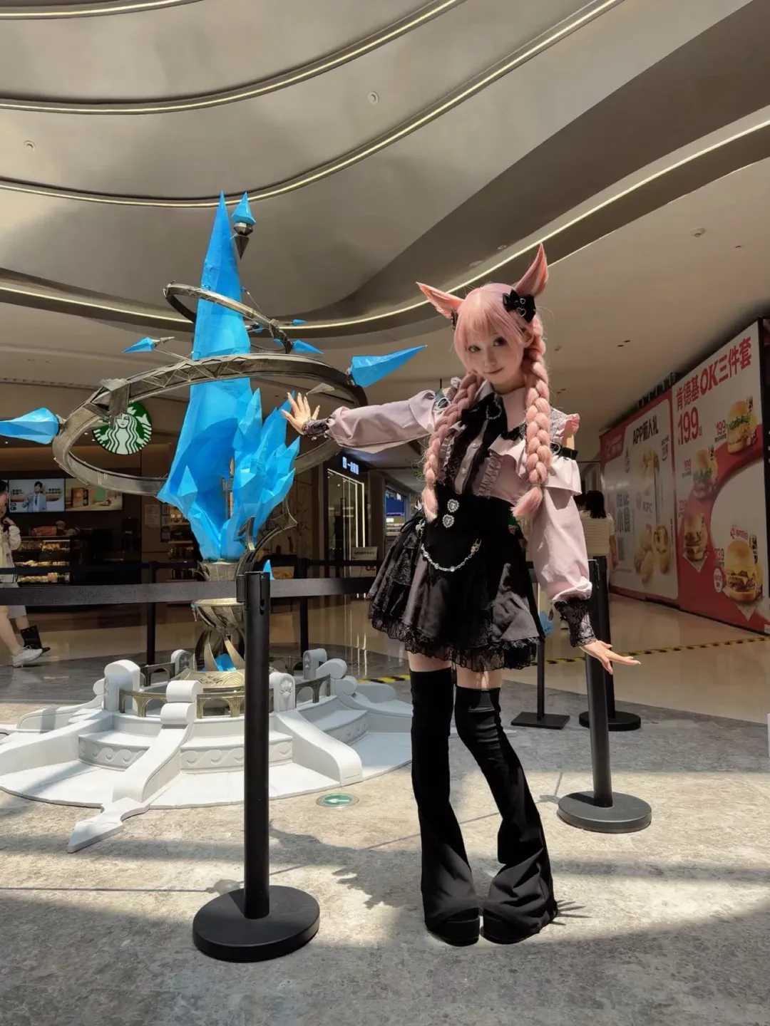 【最终幻想14cos】极限赶飞机打卡快闪店的猫娘 - 第 3 张