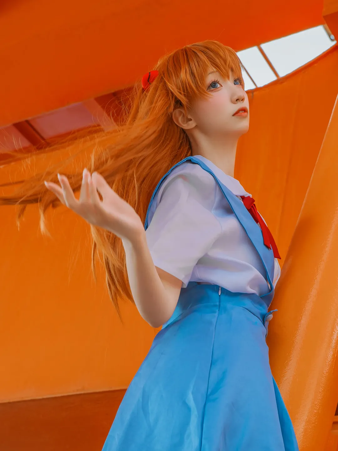 【明日香cos】EVA新世纪福音战士的经典校服与工业风，调色苦战两月终出片 - 第 7 张