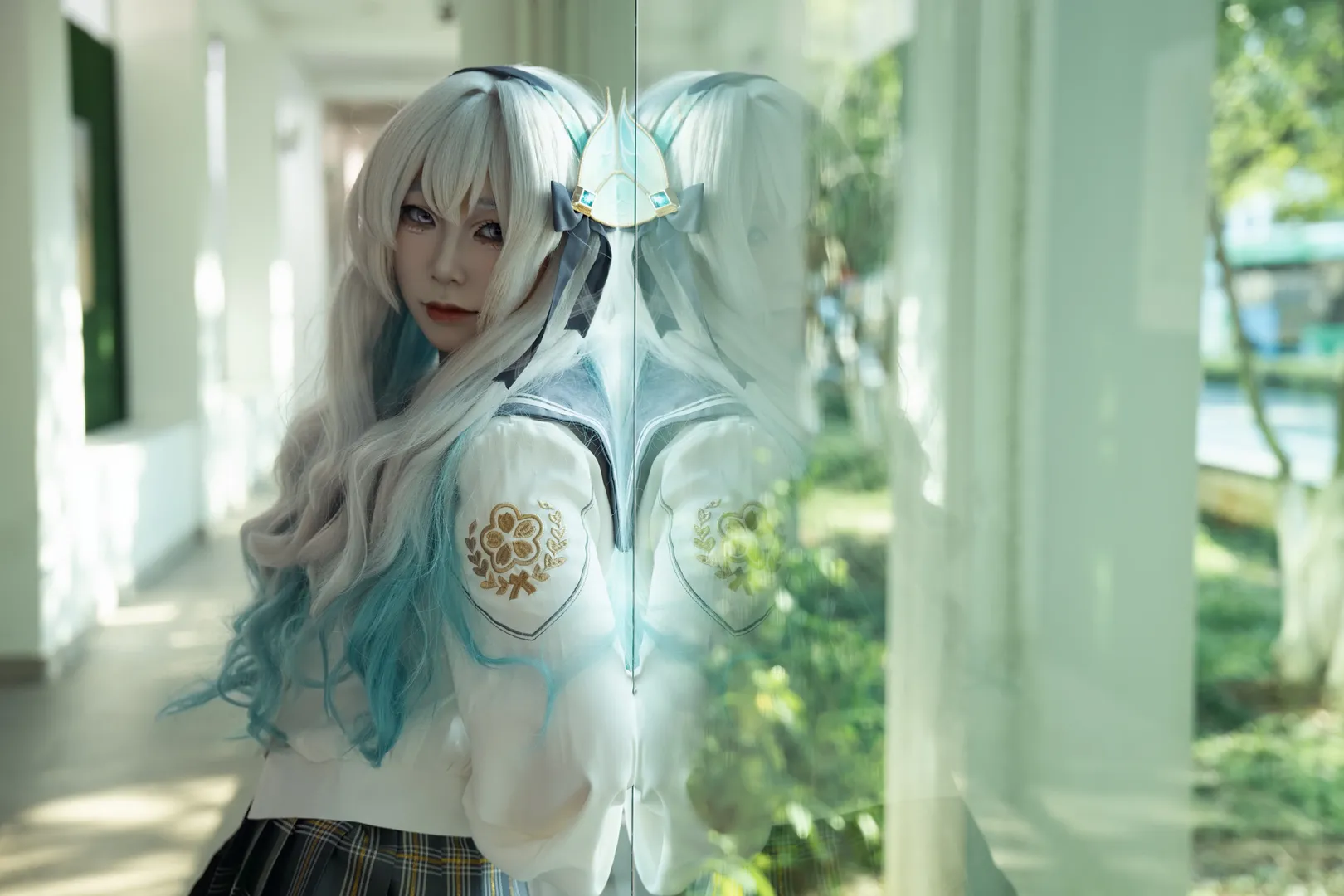 【崩坏星穹铁道流萤cos】愿梦归于何处，做个普通女高中生 - 第 1 张