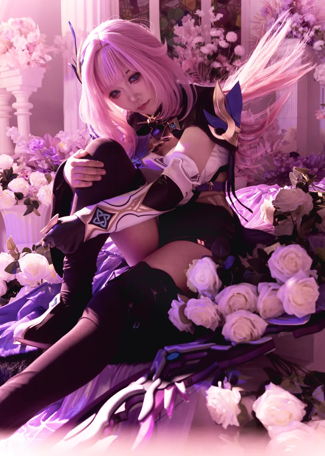 【爱莉希雅cos】往世的飞花，粉色妖精的优雅绽放