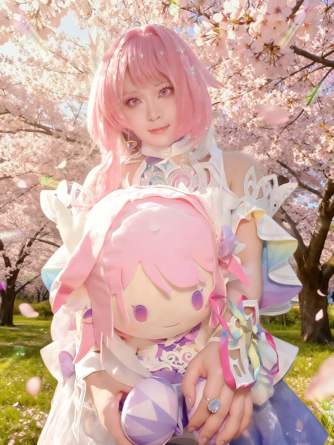 【昔涟cos】崩坏星穹铁道三周年，樱花树下的甜美定格