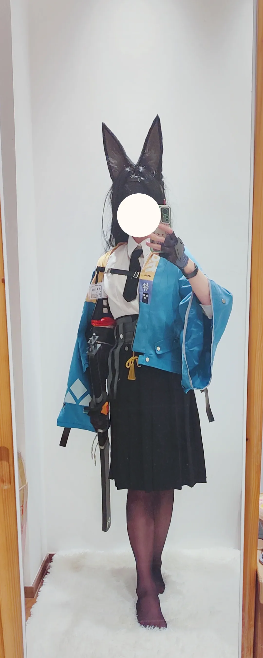 【星見雅コスプレ】ゼンレスゾーンゼロ星見雅、鏡の前での武闘派初試着 - 2 枚目