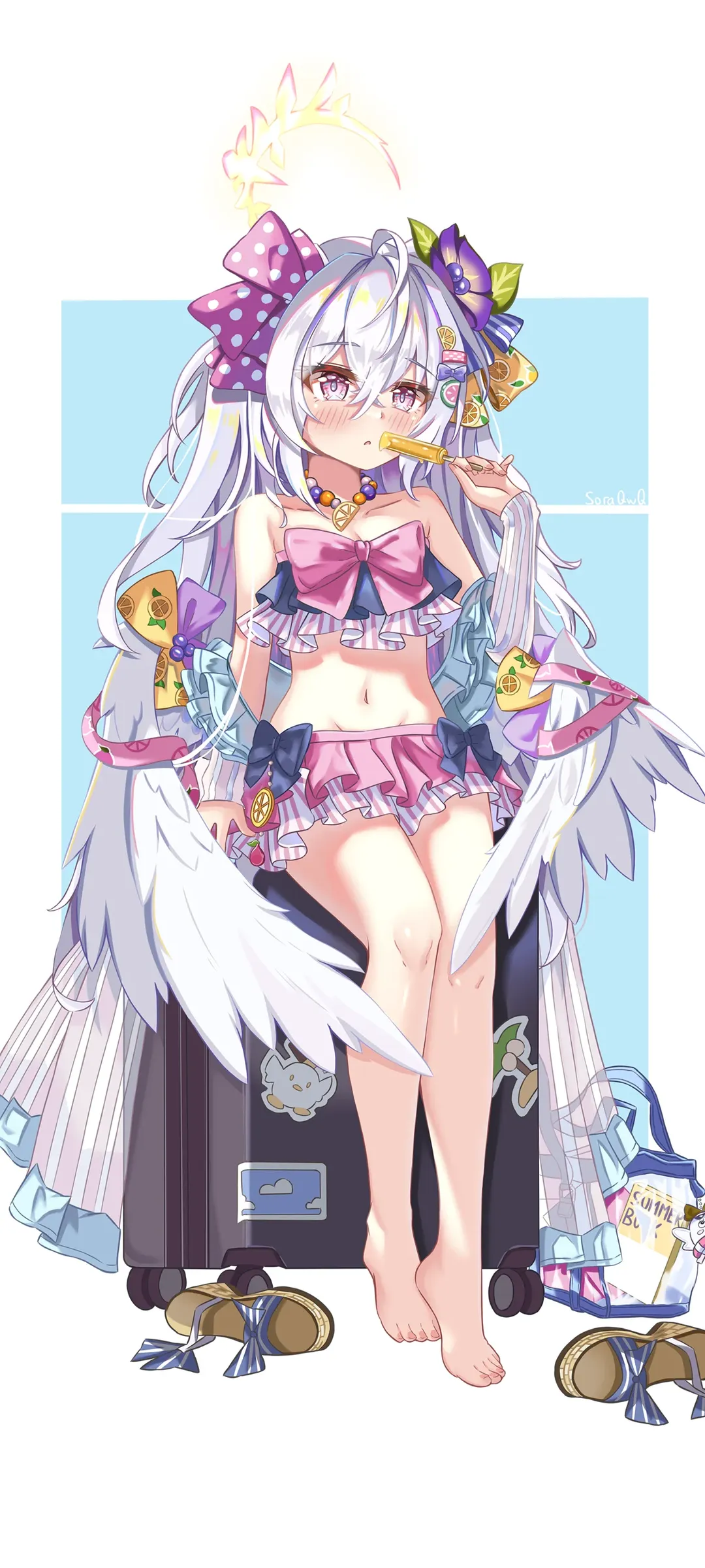 【白洲梓cos】蔚蓝档案 水梓的沙滩泳装出镜 - 第 3 张