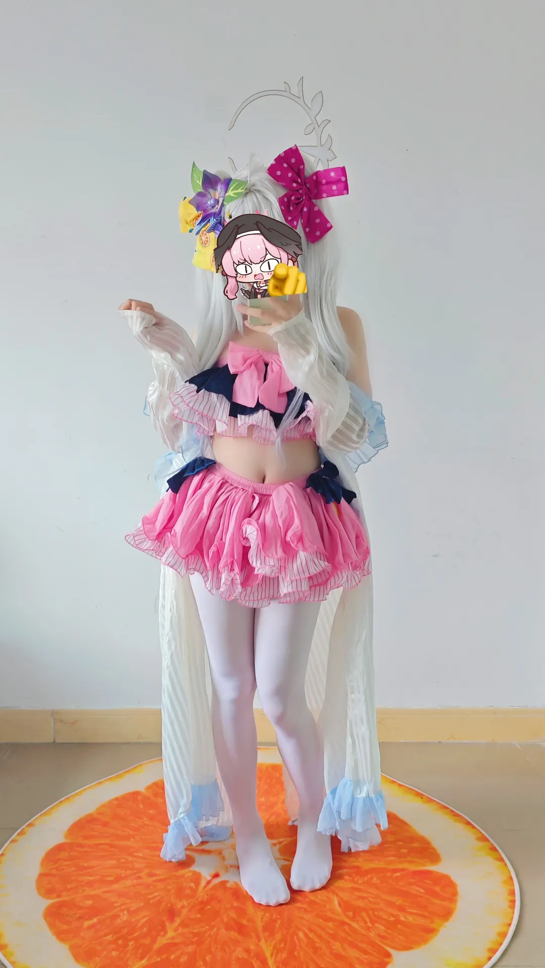 【白洲梓cos】蔚蓝档案泳装穿搭，清甜夏日少女感