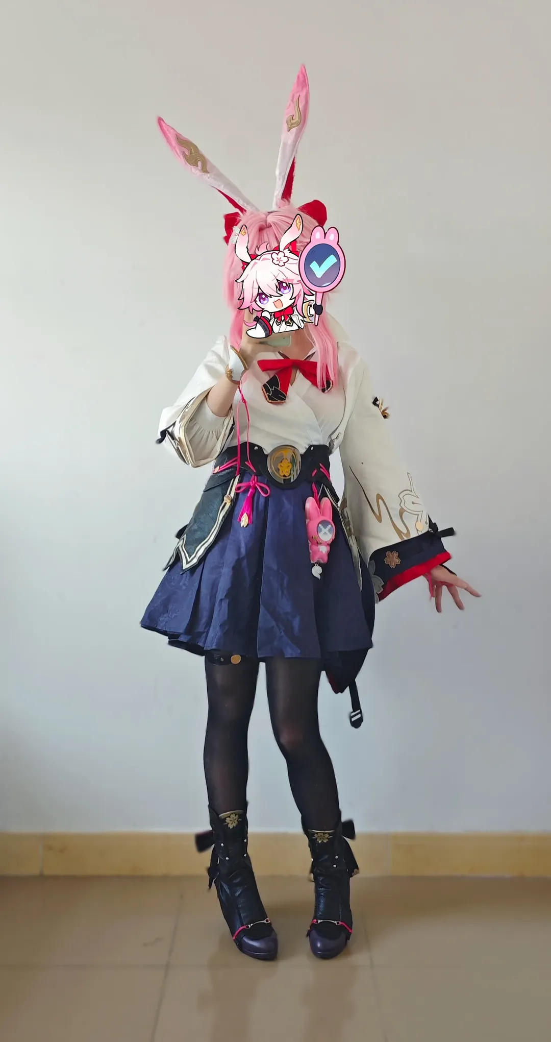 [Evanescia cosplay] Honkai: Star Rail Pink hair, rabbit ears: Indoor Outfit Record - Image 1