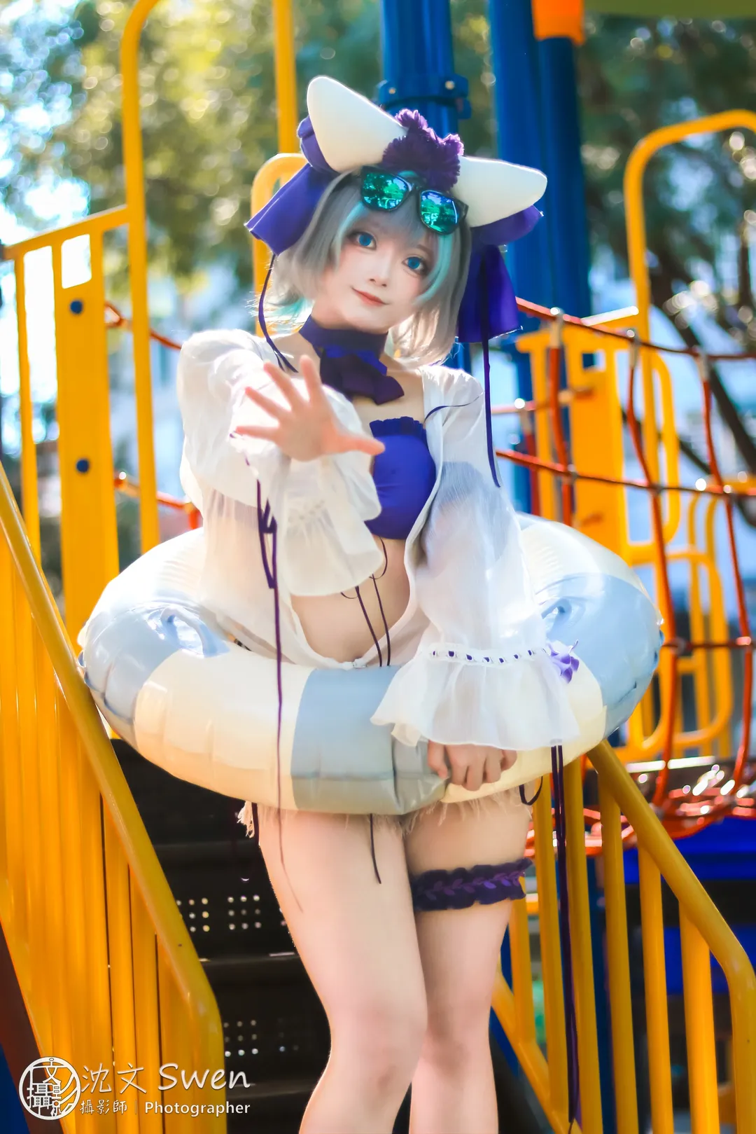 【柴郡cos】亲爱的该醒啦，夏日泳装猫猫来啦 - 第 2 张