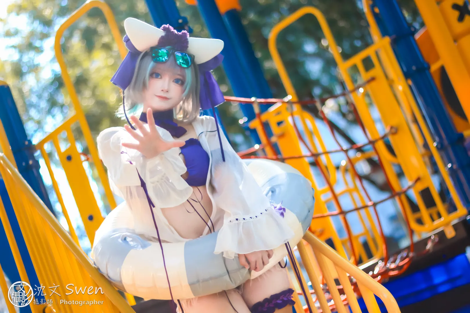 【柴郡cos】亲爱的该醒啦，夏日泳装猫猫来啦