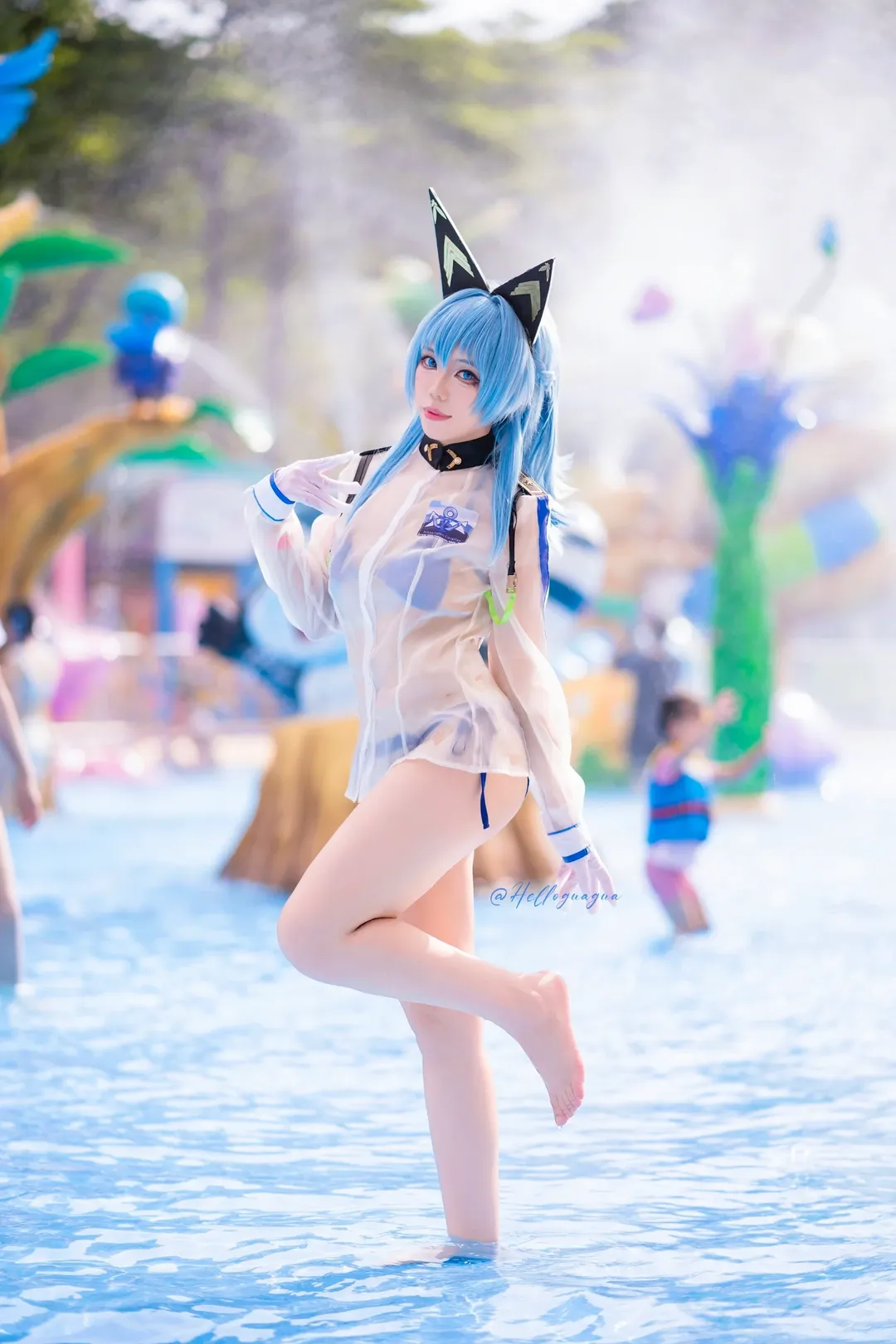 【Helen Cosplay】Goddess of Victory: Nikke Summer Water Play Log at Chimelong Water Park - Image 1