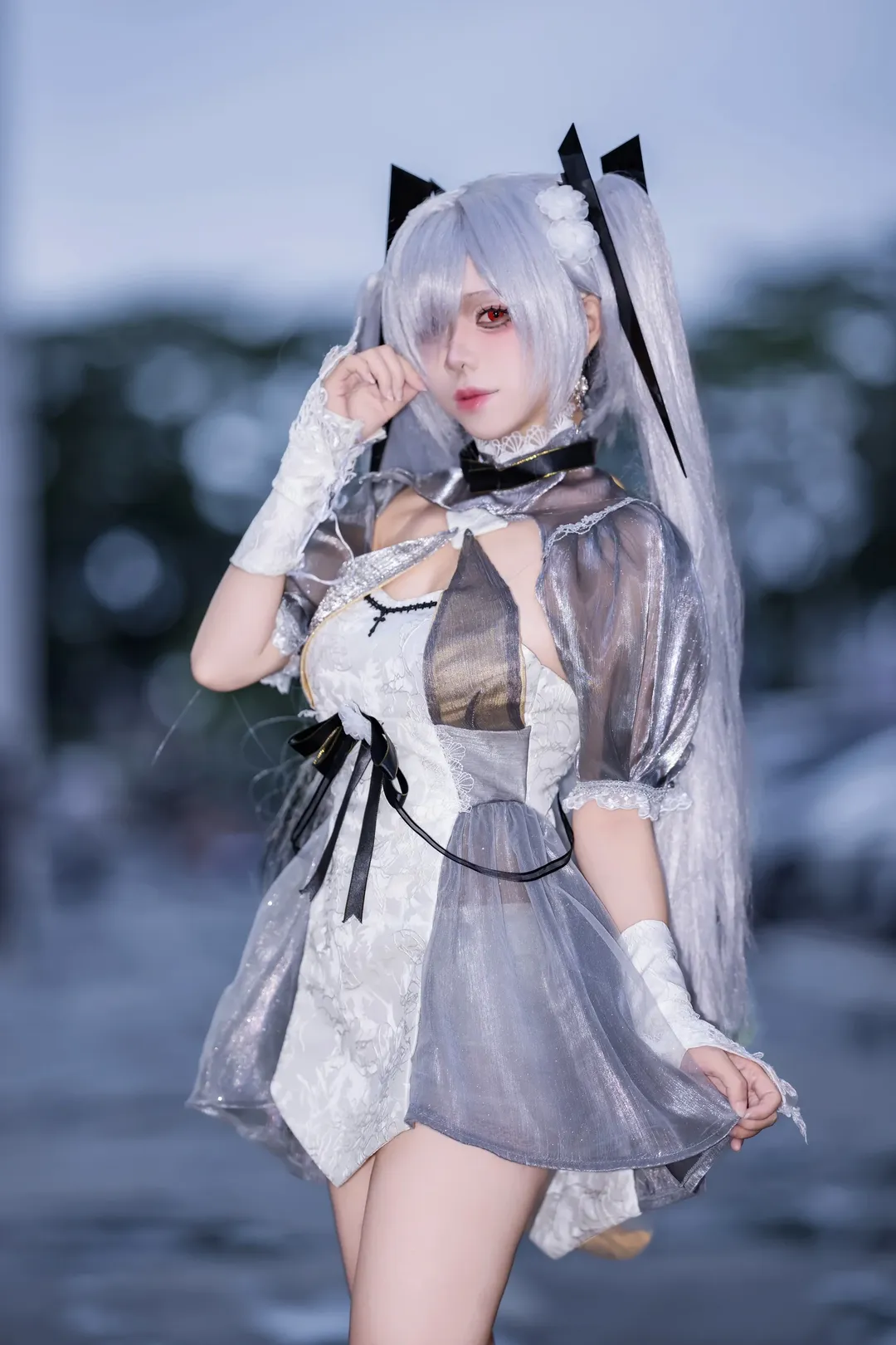 【灰姑娘cos】Nikke胜利女神，雨天场照的氛围感 - 第 2 张