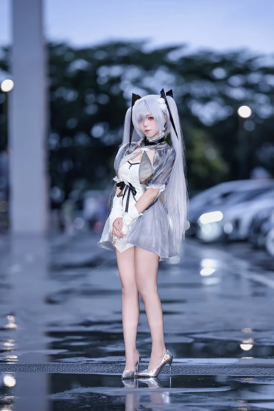 【灰姑娘cos】Nikke胜利女神，雨天场照的氛围感 - 第 3 张