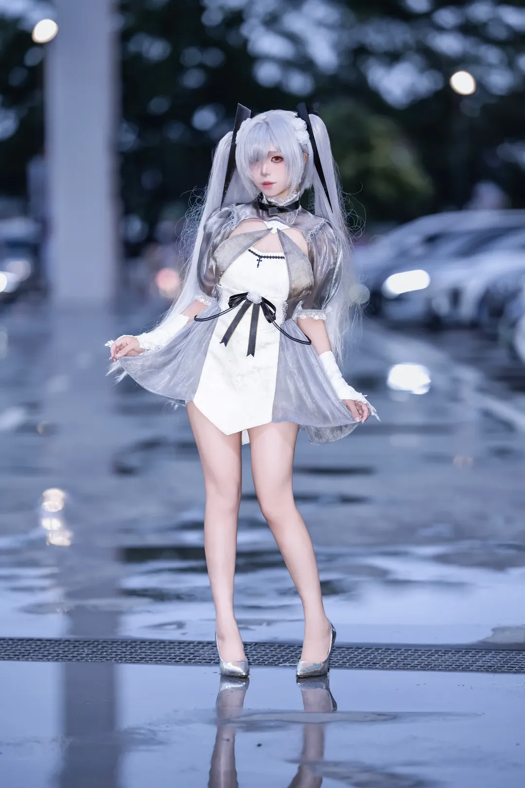 【灰姑娘cos】Nikke胜利女神，雨天场照的氛围感 - 第 4 张