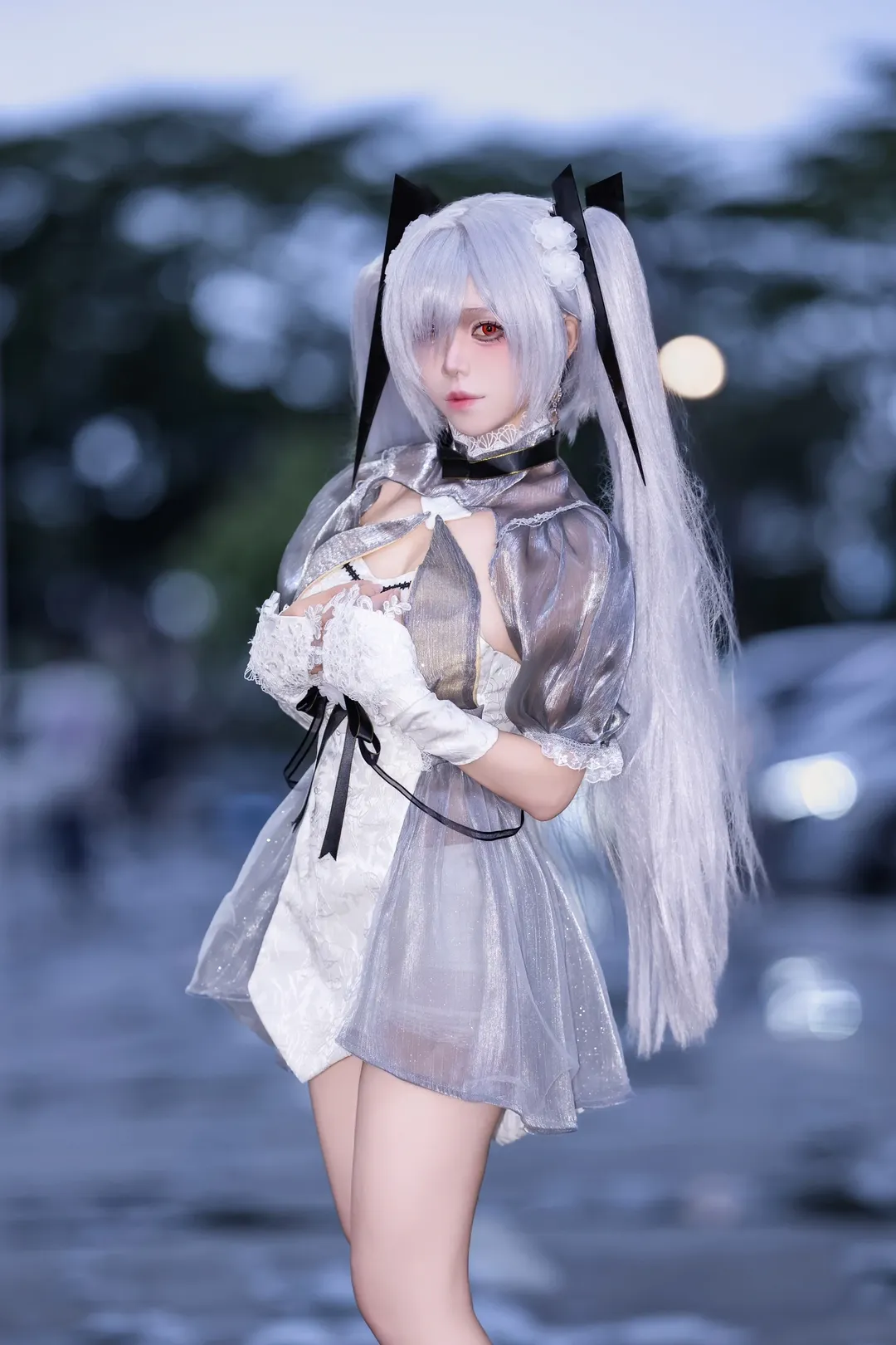 【灰姑娘cos】Nikke胜利女神，雨天场照的氛围感 - 第 5 张