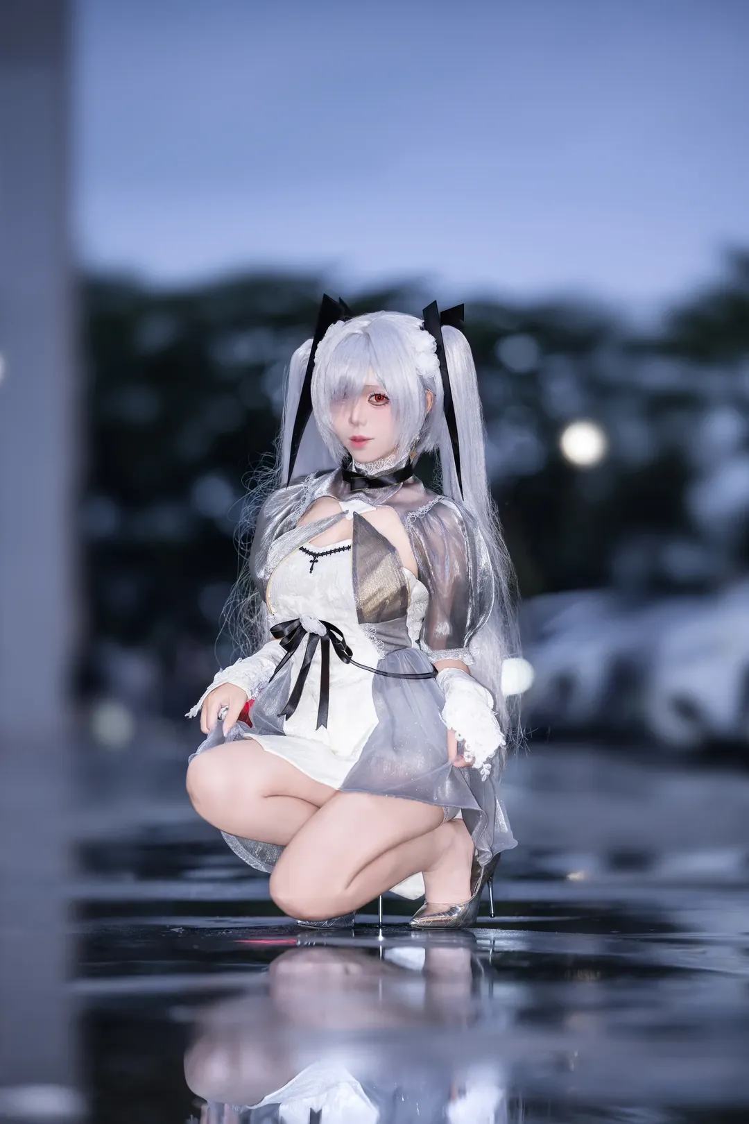 【灰姑娘cos】Nikke胜利女神，雨天场照的氛围感 - 第 6 张