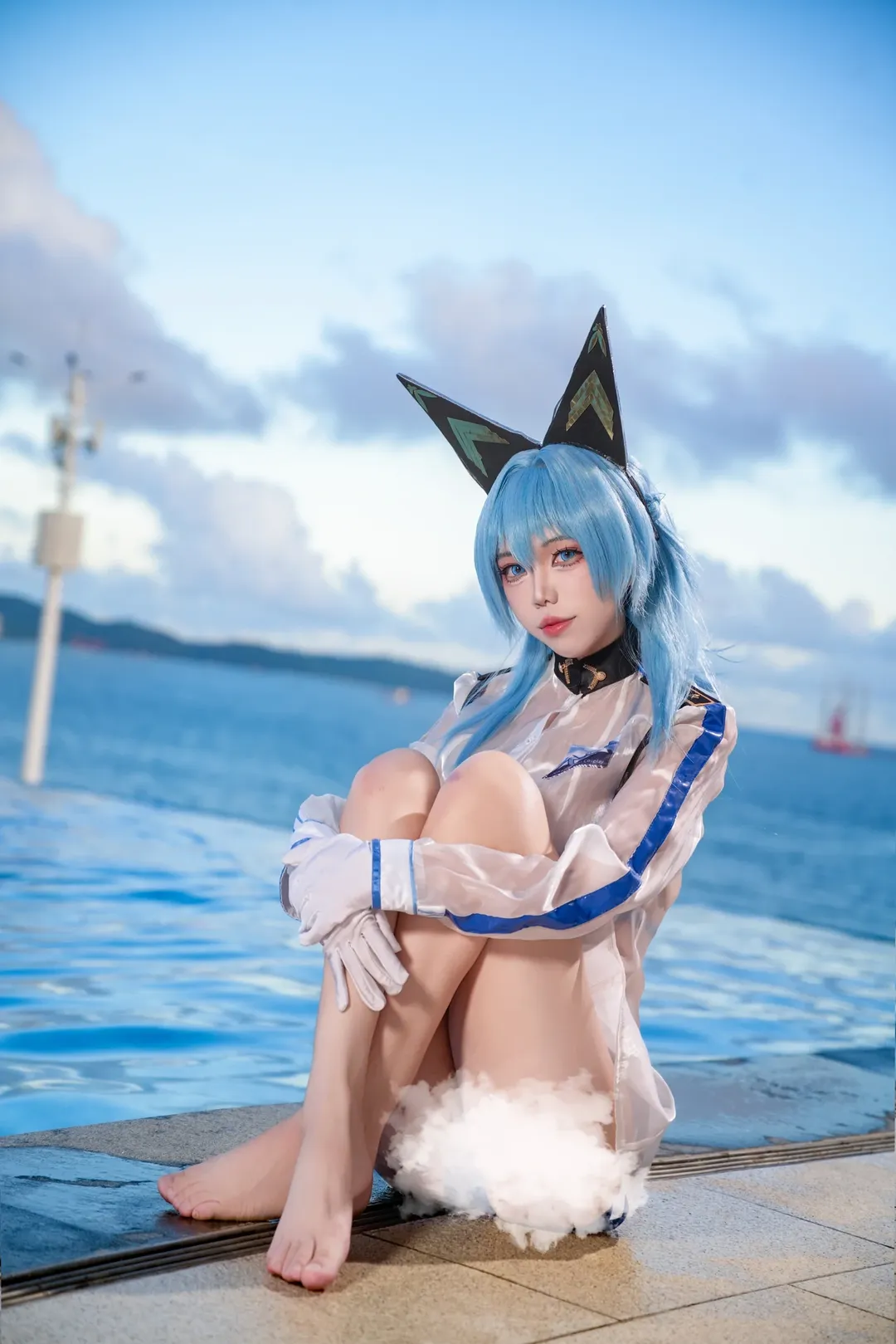 【海倫cos】Nikke勝利女神，海風吹拂的泳裝拍攝記錄 - 第 3 張
