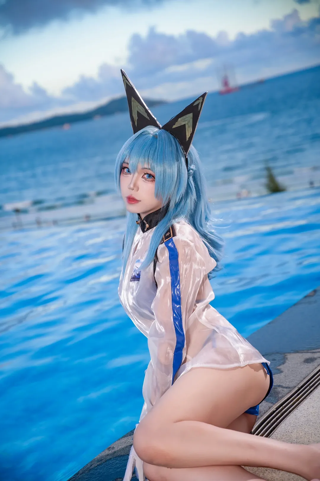 【海倫cos】Nikke勝利女神，海風吹拂的泳裝拍攝記錄 - 第 5 張