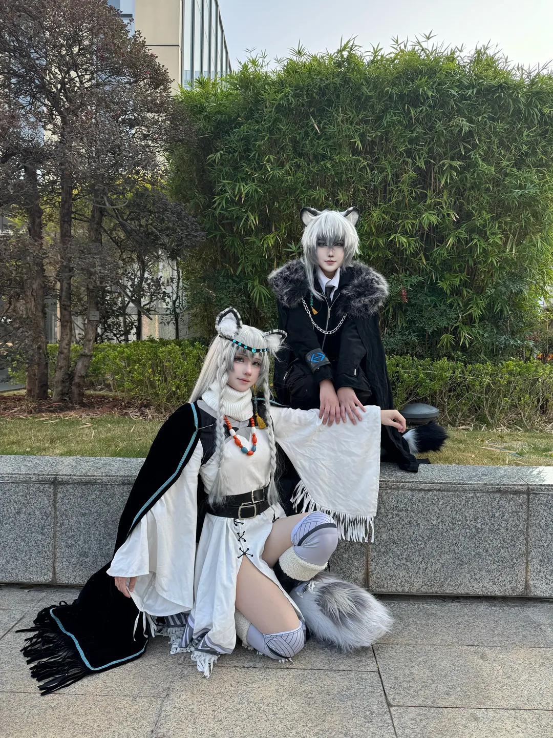 【初雪cos】明日方舟初雪和银灰的外景拍摄记录