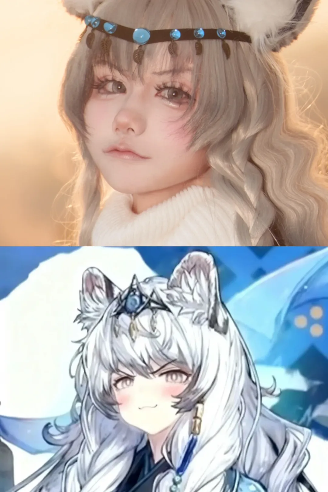 【初雪cos】明日方舟初雪，雪原中溫柔的獸耳少女 - 第 1 張