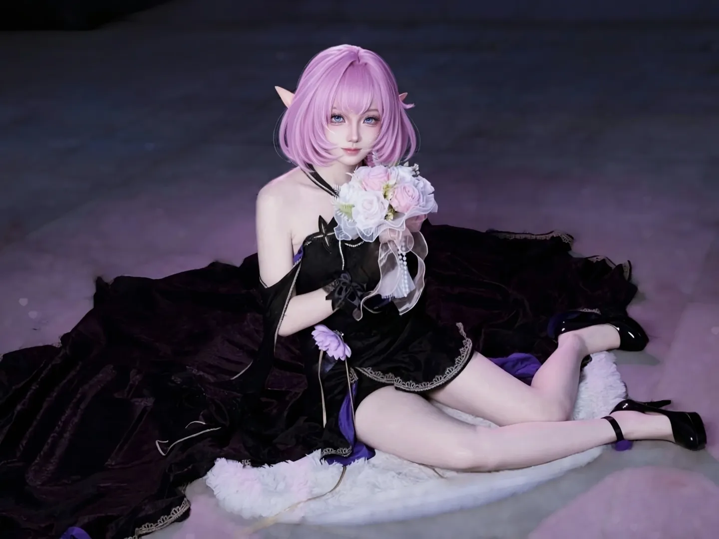 【爱莉希雅cos】崩坏三创忆之境的暗黑优雅 - 第 1 张