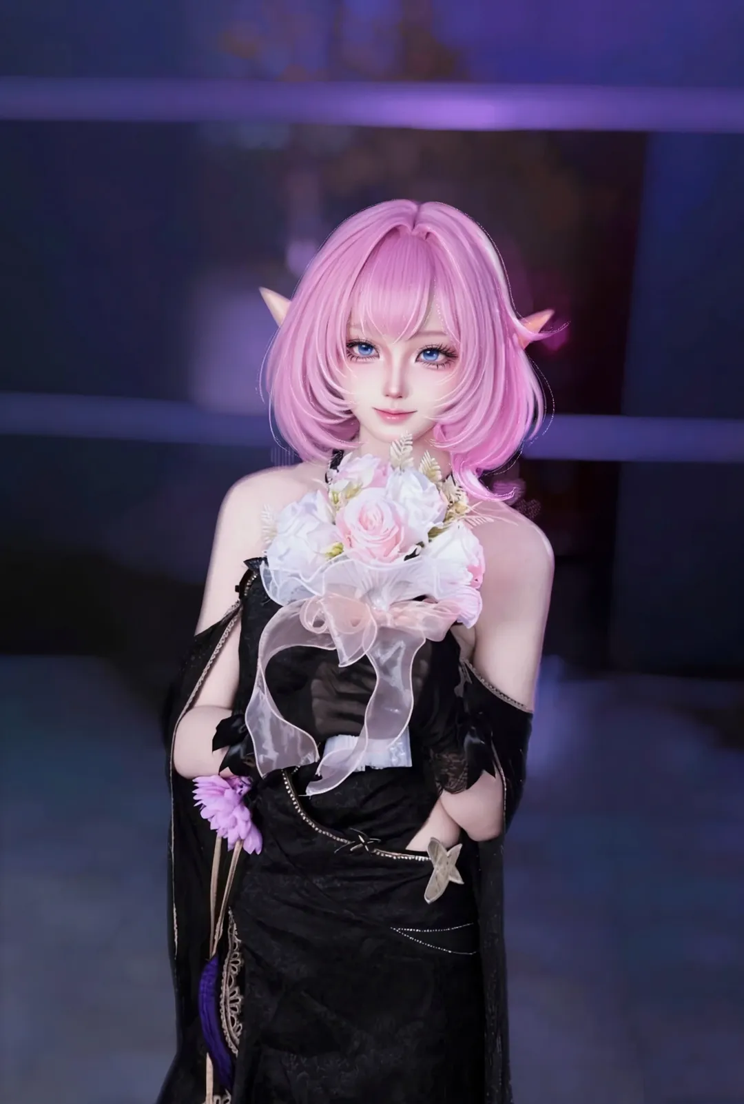 【爱莉希雅cos】崩坏三创忆之境的夜色氛围感场照 - 第 2 张