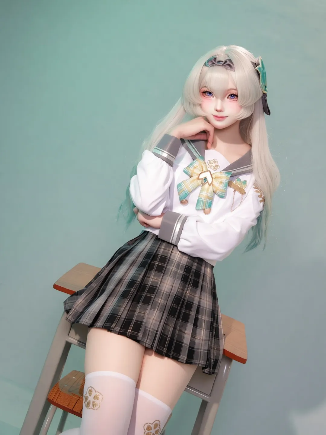 【流萤cos】春日课桌前的JK流萤，在崩坏星穹铁道之外寻找校园日常感