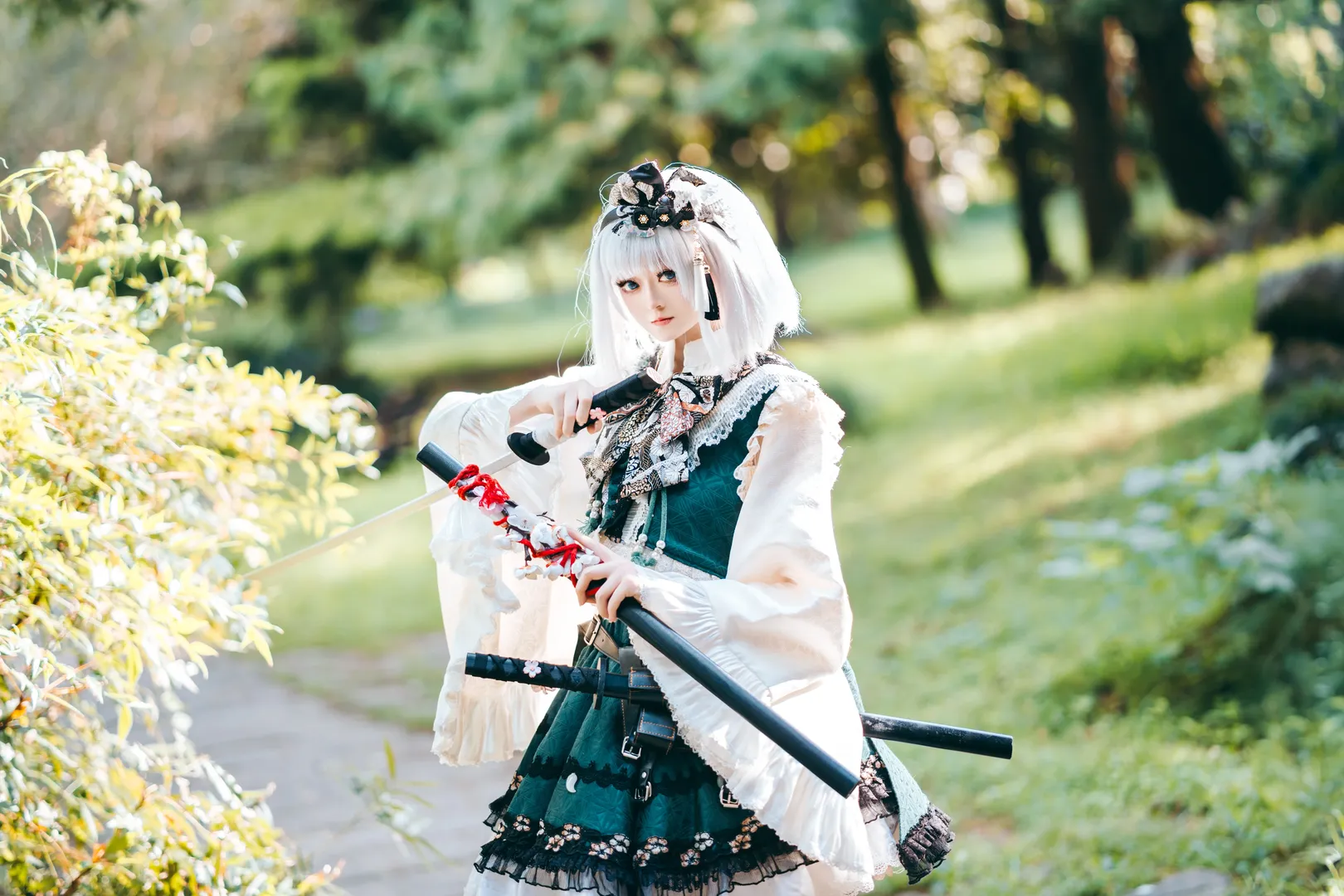 【魂魄妖梦cos】幽人の庭师，庭院中的剑影与刀光 - 第 2 张