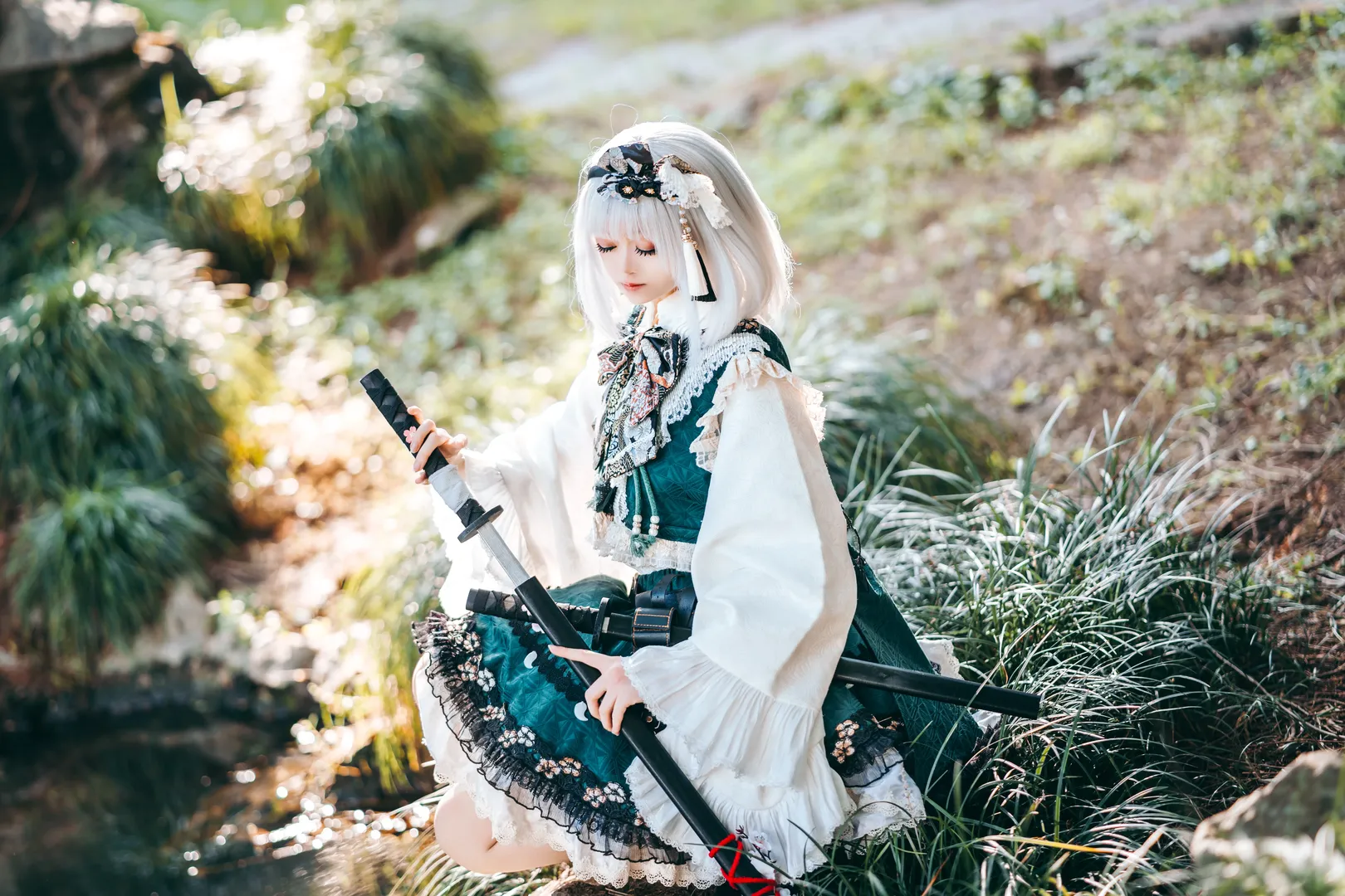【魂魄妖梦cos】幽人の庭师，庭院中的剑影与刀光 - 第 5 张