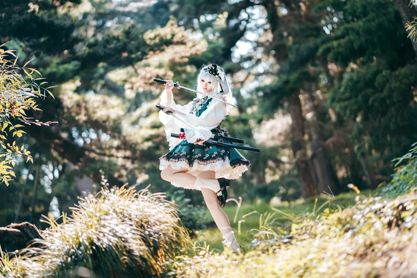 【魂魄妖梦cos】幽人の庭师，庭院中的剑影与刀光 - 第 6 张