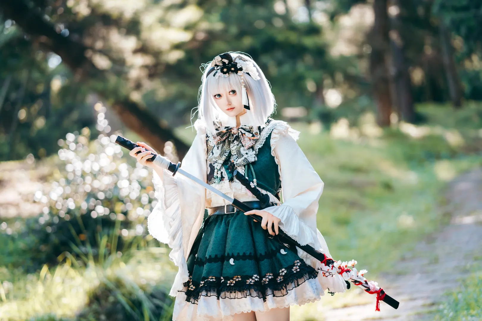 【魂魄妖梦cos】幽人の庭师，庭院中的剑影与刀光 - 第 8 张