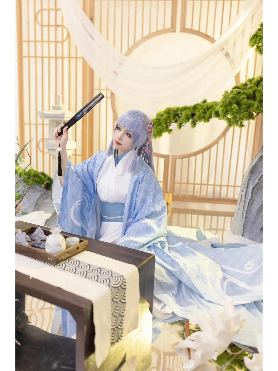 【神里綾華 コスプレ】鏡面と和風ロケーションで魅せるエレガントな演出 - 7 枚目