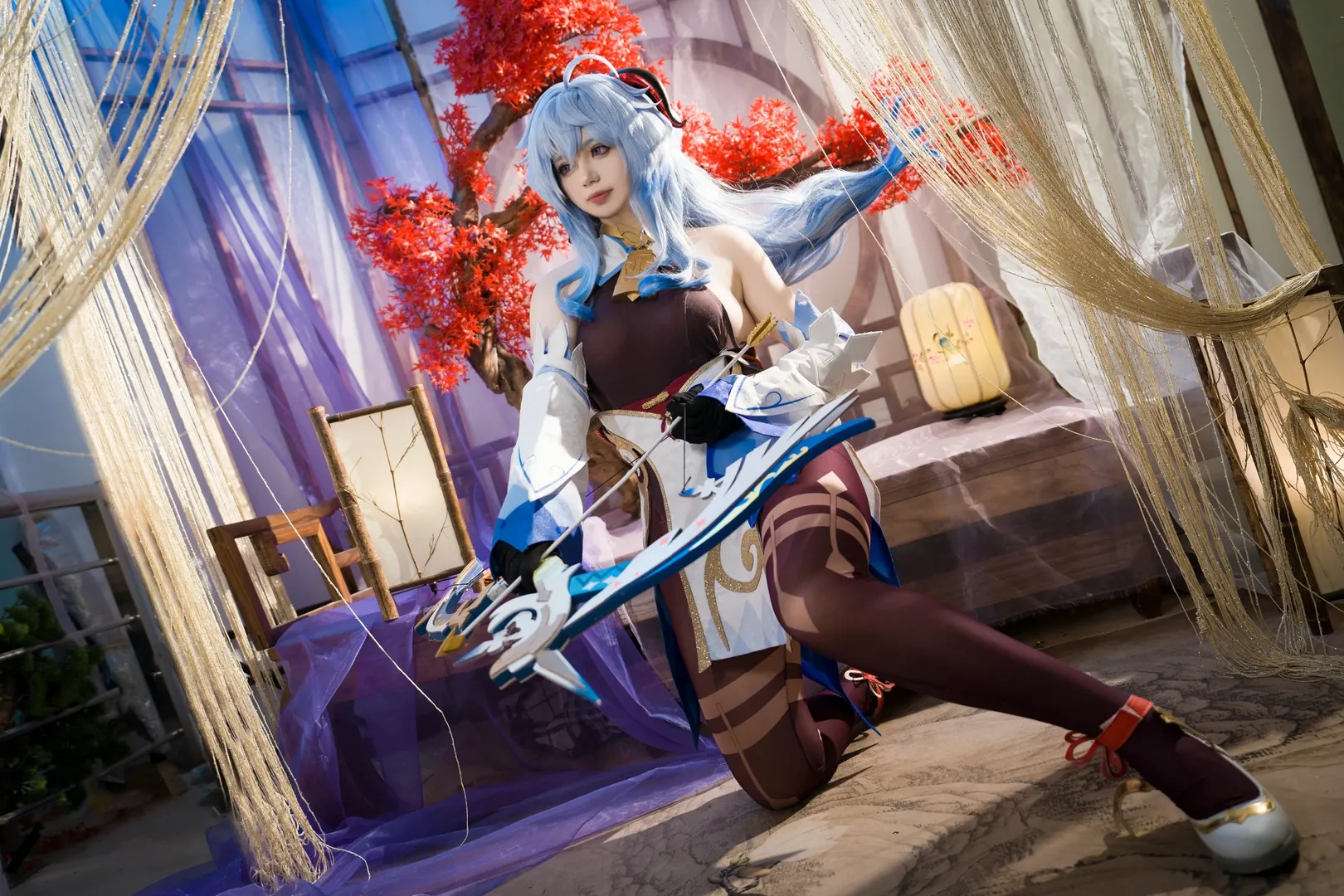 【甘雨cos】璃月月下的优雅与林间倩影 - 第 5 张