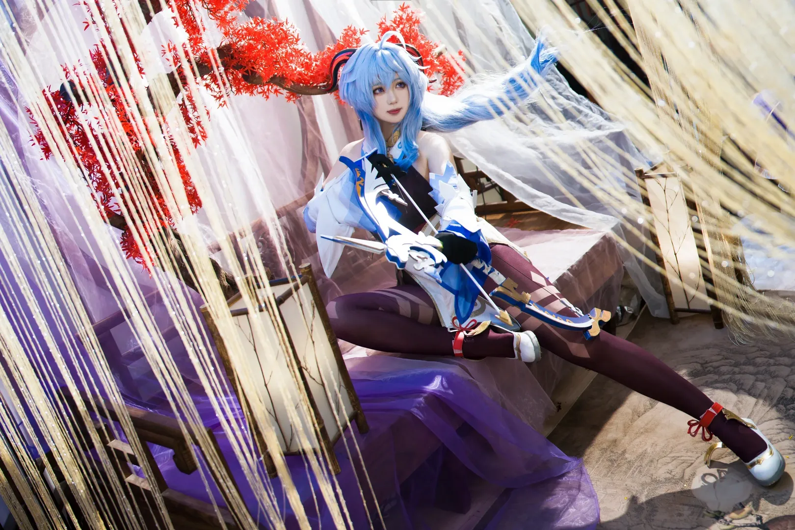 【甘雨cos】璃月月下的优雅与林间倩影 - 第 9 张