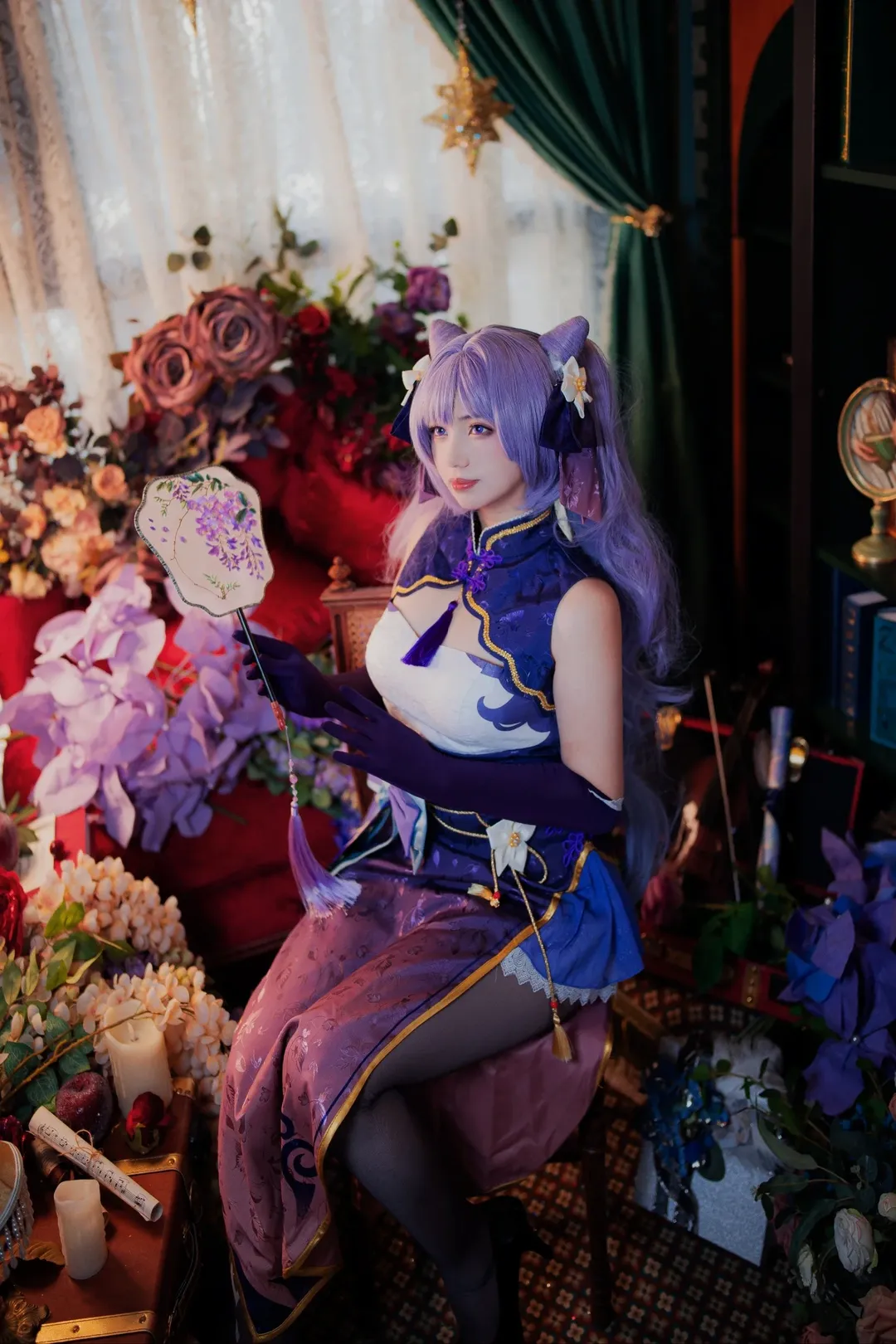 【刻晴cos】原神玉衡星典雅质感，棚拍细节记录 - 第 5 张