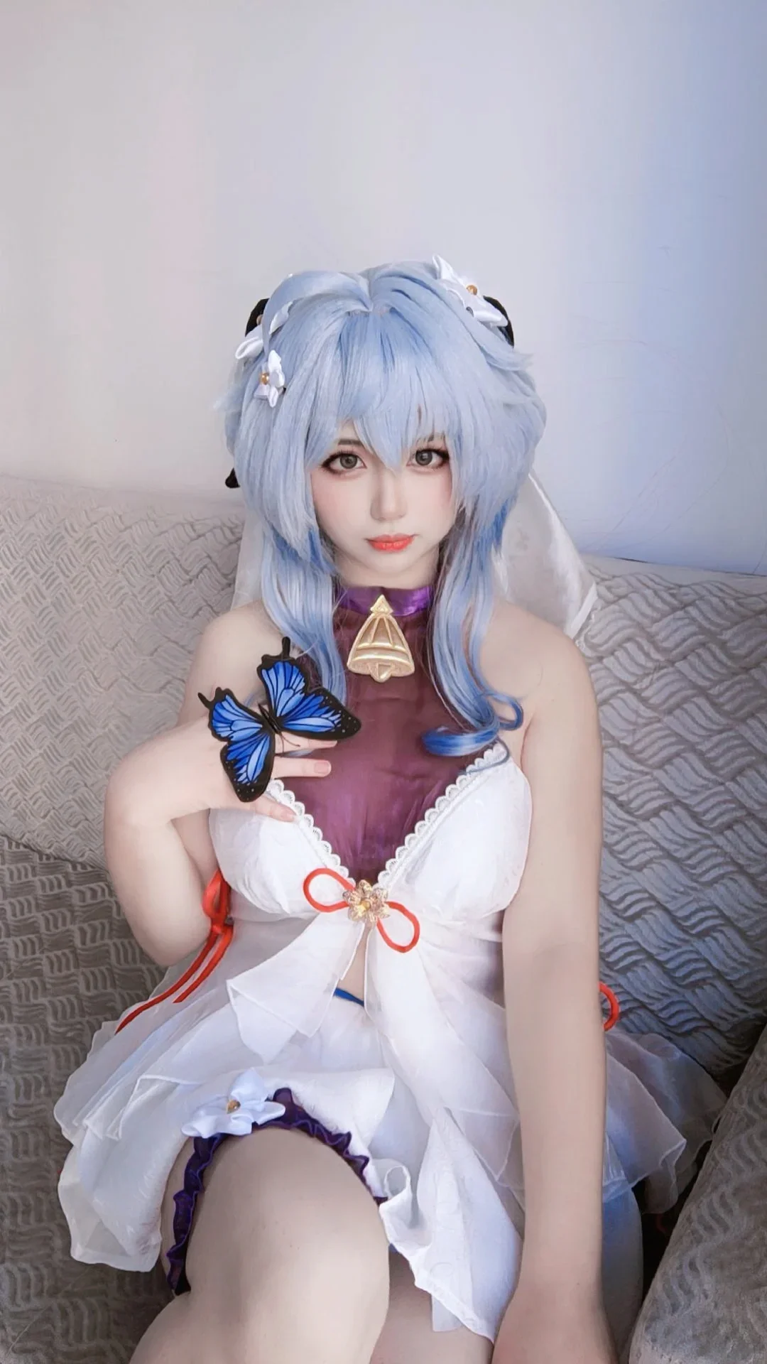【甘雨cos】琉璃百合般清透，这只蝶曾误入我的镜头