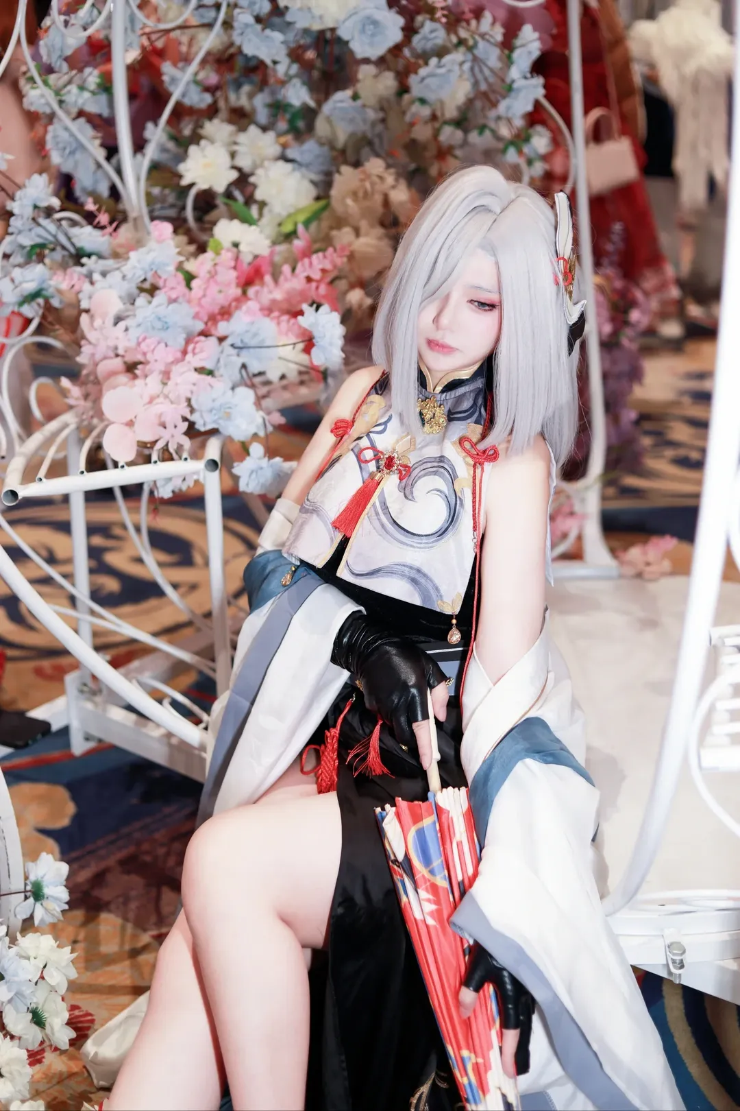 【申鹤cos】红绳结发，这柄红纸伞下的冷冽与温存 - 第 3 张