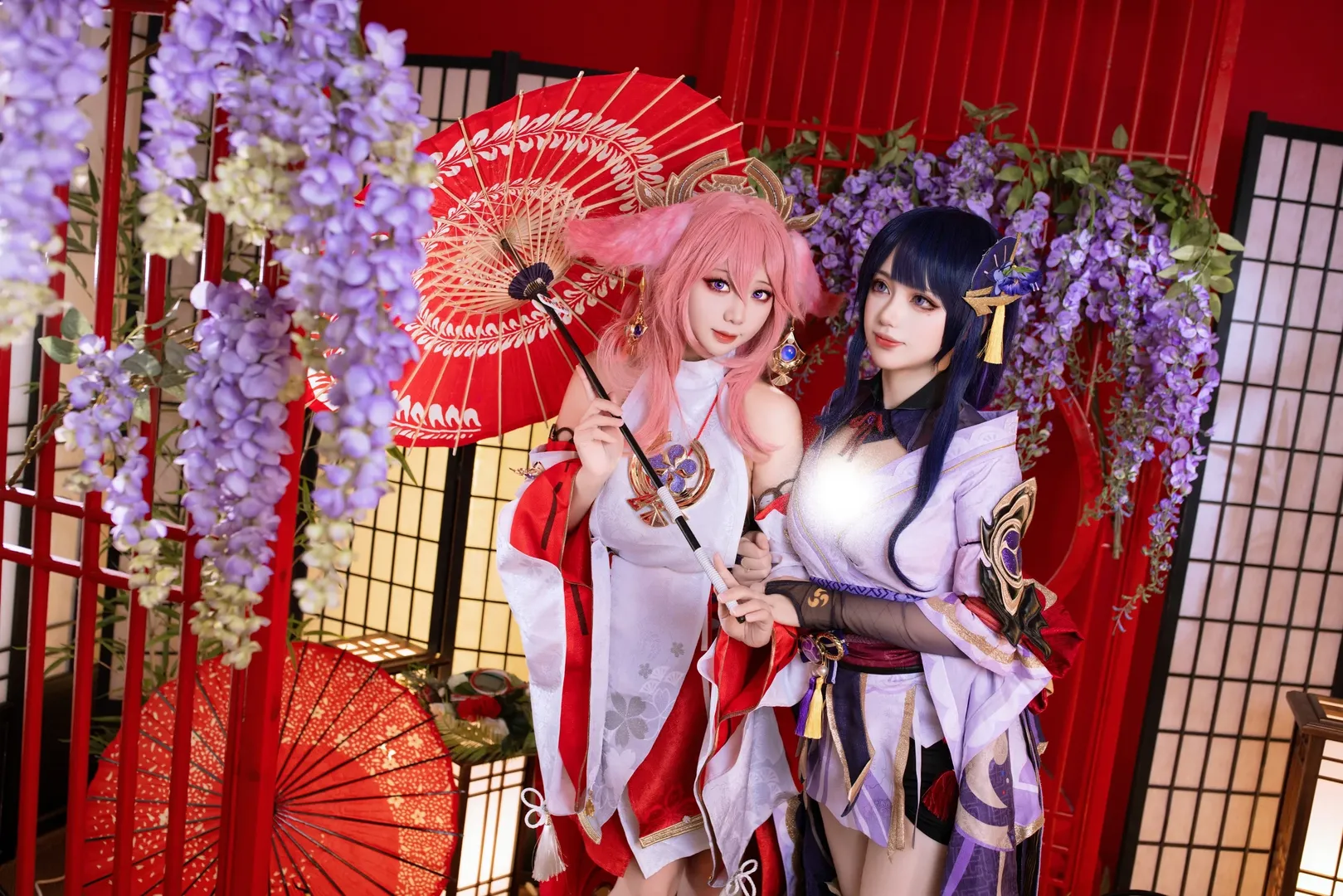 【八重神子 コスプレ】『原神』稲妻の和風情緒に包まれた巫女と雷光 - 2 枚目